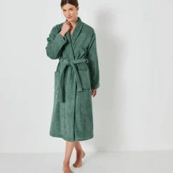 Peignoir mixte adulte col châle - éponge bouclette 380 g/m²