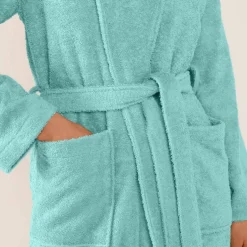 Peignoir mixte adulte col châle - éponge bouclette 380 g/m²