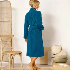 Peignoir mixte adulte col châle - éponge bouclette 380 g/m²