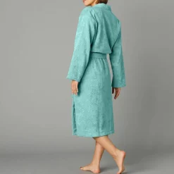 Peignoir mixte adulte col kimono - éponge bouclette 380 g/m²