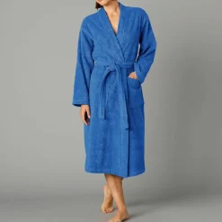 Peignoir mixte adulte col kimono - éponge bouclette 380 g/m²