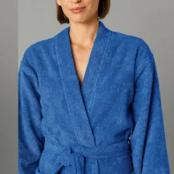 Peignoir mixte adulte col kimono - éponge bouclette 380 g/m²