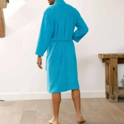 Peignoir mixte adulte col kimono - éponge bouclette 380 g/m²