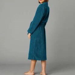 Peignoir mixte adulte col kimono - éponge bouclette 380 g/m²