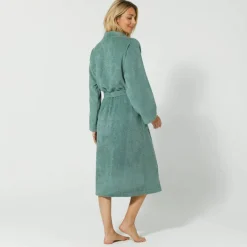 Peignoir mixte adulte col kimono - éponge bouclette 380 g/m²