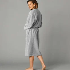 Peignoir mixte adulte col kimono - éponge bouclette 380 g/m²