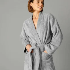 Peignoir mixte adulte col kimono - éponge bouclette 380 g/m²