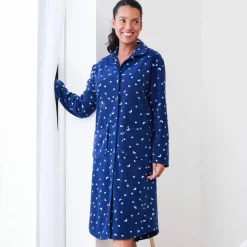 Peignoir polaire imprimé étoiles