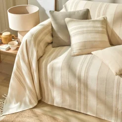 Plaid jeté multicolore coton tissage artisanal