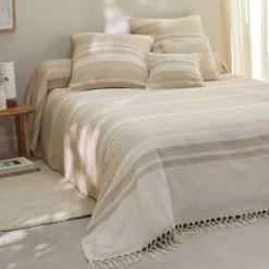 Plaid jeté multicolore coton tissage artisanal