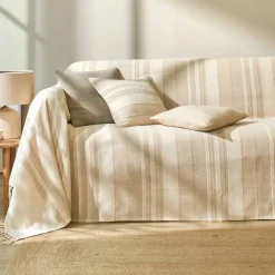Plaid jeté multicolore coton tissage artisanal