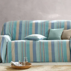 Plaid jeté multicolore coton tissage artisanal