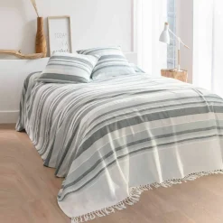 Plaid jeté multicolore coton tissage artisanal