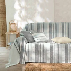 Plaid jeté multicolore coton tissage artisanal