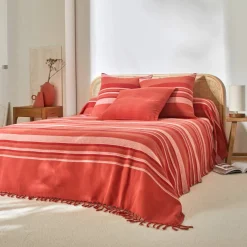 Plaid jeté multicolore coton tissage artisanal