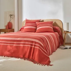 Plaid jeté multicolore coton tissage artisanal