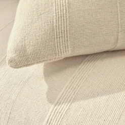 Plaid ou jeté uni coton tissage artisanal