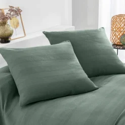 Plaid ou jeté uni coton tissage artisanal