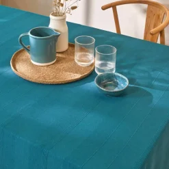 Plaid ou jeté uni coton tissage artisanal