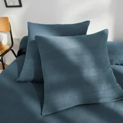 Plaid ou jeté uni coton tissage artisanal