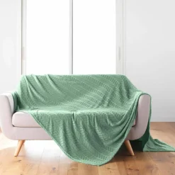 Plaid polaire reliéfé toucher peluche