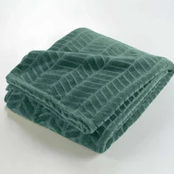Plaid polaire reliéfé toucher peluche