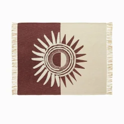 Plaid texturé motif soleil