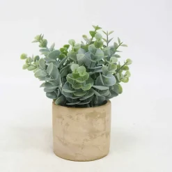 Plante artificielle et pot en ciment