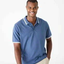 Polo maille piquée confort manches courtes