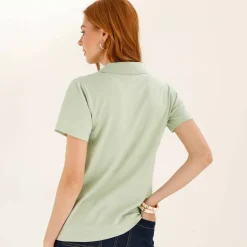 Polo manches courtes, maille jersey