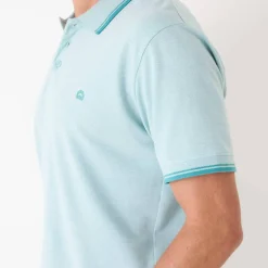 Polo mouliné maille piquée manches courtes