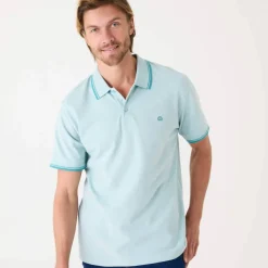 Polo mouliné maille piquée manches courtes