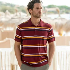 Polo rayé manches courtes