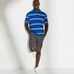Polo rayé manches courtes
