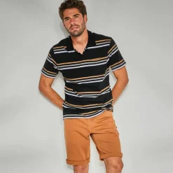 Polo rayé manches courtes