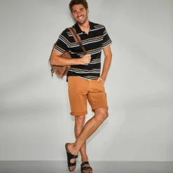 Polo rayé manches courtes