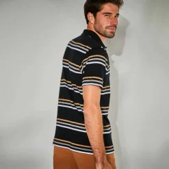Polo rayé manches courtes