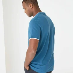 Polo uni col mao maille piquée manches courtes