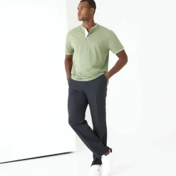 Polo uni col mao maille piquée manches courtes