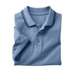 Polo uni maille piquée manches courtes
