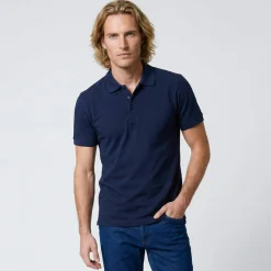 Polo uni maille piquée manches courtes