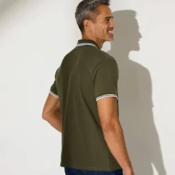 Polo uni maille piquée manches courtes