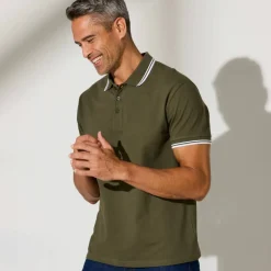 Polo uni maille piquée manches courtes