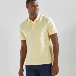 Polo uni maille piquée manches courtes