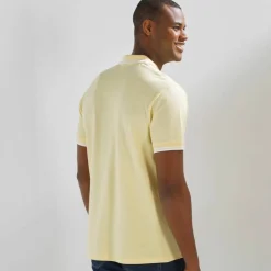 Polo uni maille piquée manches courtes