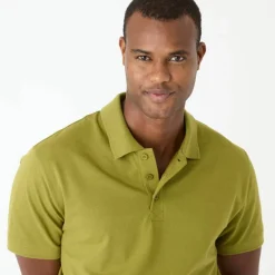 Polo uni maille piquée manches courtes