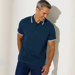 Polo uni maille piquée manches courtes