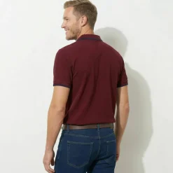 Polo uni maille piquée manches courtes