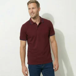 Polo uni maille piquée manches courtes