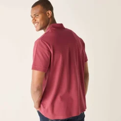 Polo uni maille piquée manches courtes